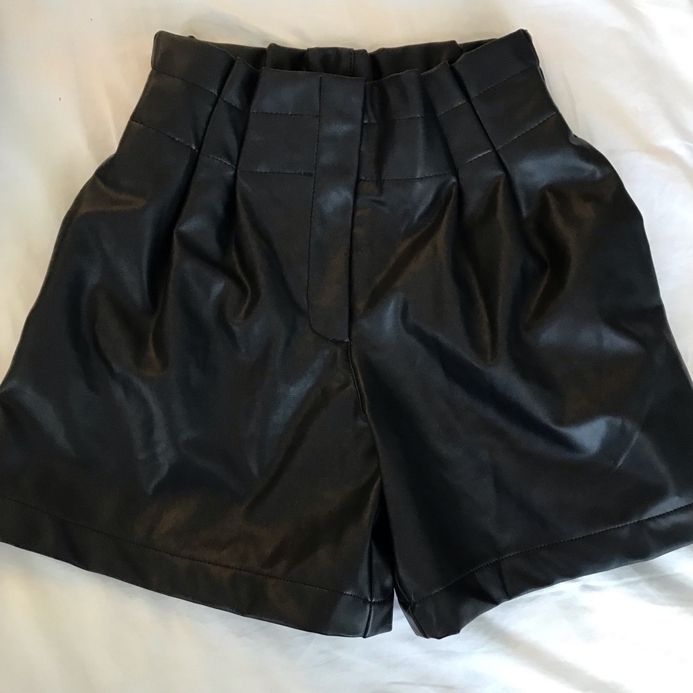 Zara Kids 11-12 Faux Leather Shorts
